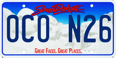 SD license plate 0CON26