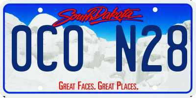 SD license plate 0CON28