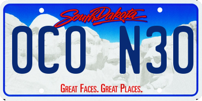 SD license plate 0CON30