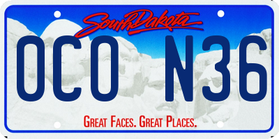 SD license plate 0CON36