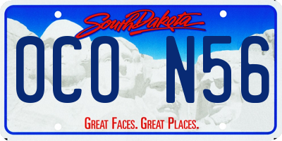 SD license plate 0CON56