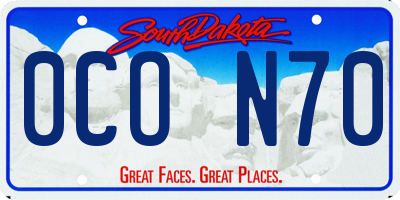 SD license plate 0CON70