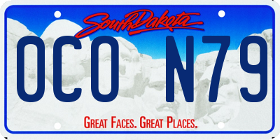 SD license plate 0CON79