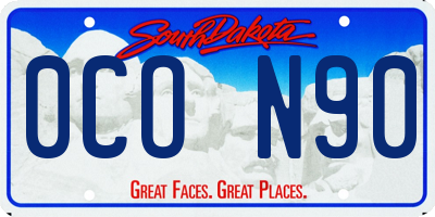 SD license plate 0CON90