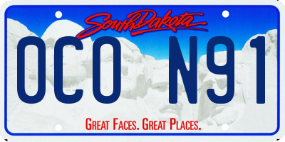 SD license plate 0CON91
