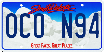 SD license plate 0CON94