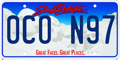 SD license plate 0CON97