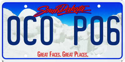 SD license plate 0COP06