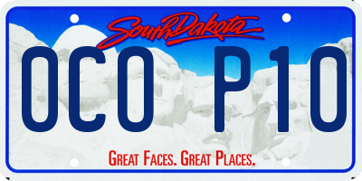 SD license plate 0COP10