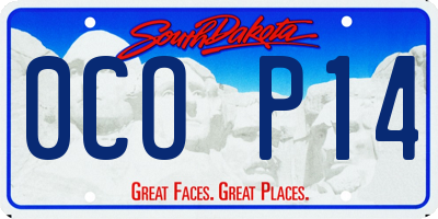 SD license plate 0COP14