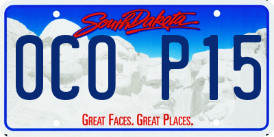 SD license plate 0COP15