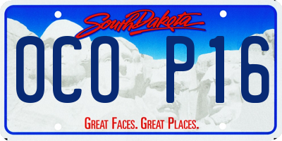 SD license plate 0COP16