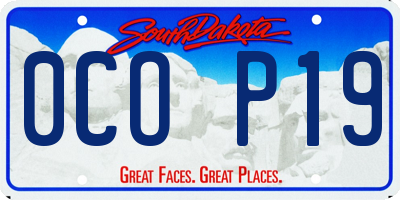 SD license plate 0COP19