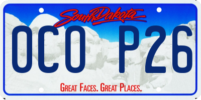SD license plate 0COP26