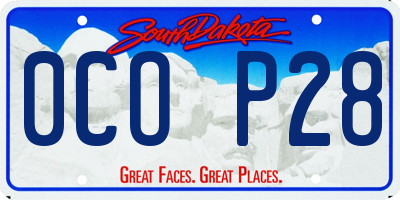 SD license plate 0COP28