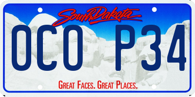 SD license plate 0COP34