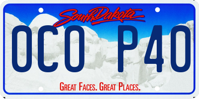 SD license plate 0COP40