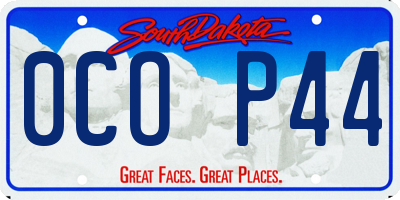 SD license plate 0COP44
