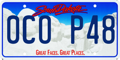 SD license plate 0COP48
