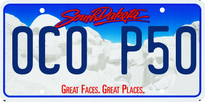 SD license plate 0COP50