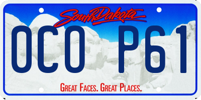 SD license plate 0COP61