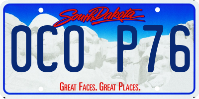 SD license plate 0COP76