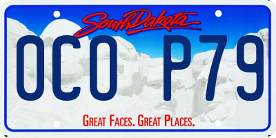SD license plate 0COP79