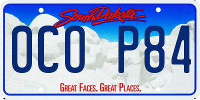 SD license plate 0COP84