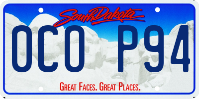 SD license plate 0COP94
