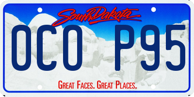 SD license plate 0COP95