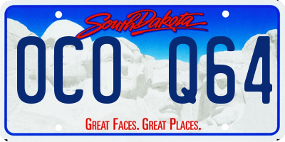 SD license plate 0COQ64