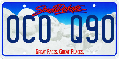 SD license plate 0COQ90