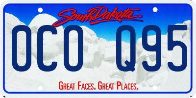 SD license plate 0COQ95