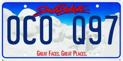 SD license plate 0COQ97