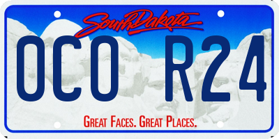 SD license plate 0COR24