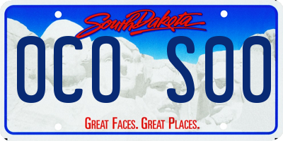 SD license plate 0COS00