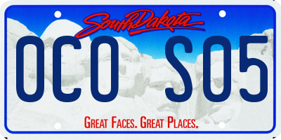 SD license plate 0COS05