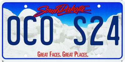 SD license plate 0COS24