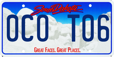 SD license plate 0COT06