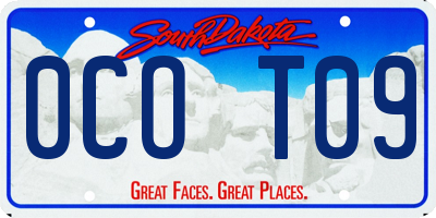 SD license plate 0COT09