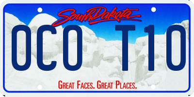 SD license plate 0COT10