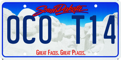 SD license plate 0COT14