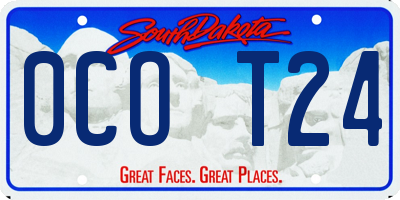 SD license plate 0COT24