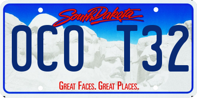 SD license plate 0COT32