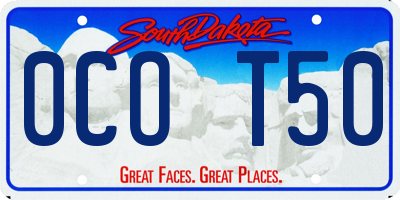 SD license plate 0COT50