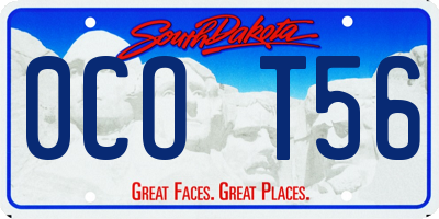 SD license plate 0COT56