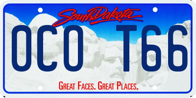 SD license plate 0COT66