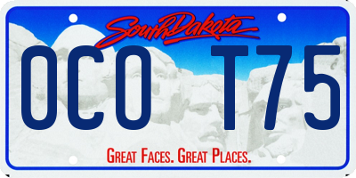 SD license plate 0COT75