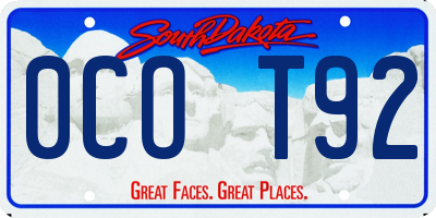 SD license plate 0COT92