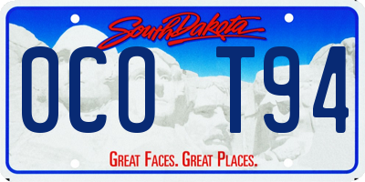 SD license plate 0COT94